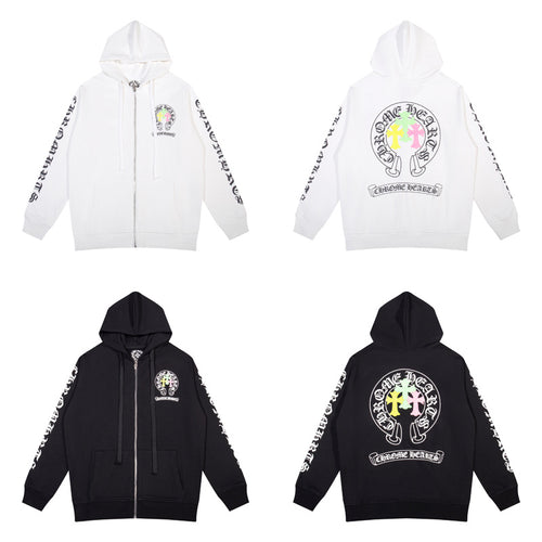 CHROME HEARTS HORSESHOE RAINBOW CROSS ZIPUP