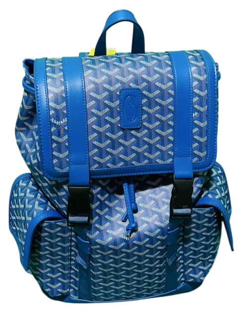 GOYARD BAG WITH CLIPS BLUE
