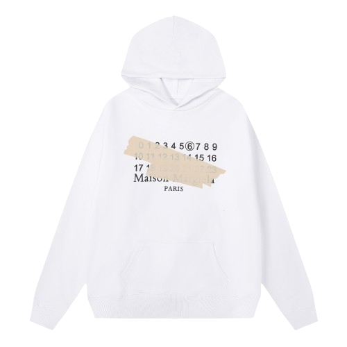 MAISON MARGIELA HOODIE TAPED WHITE