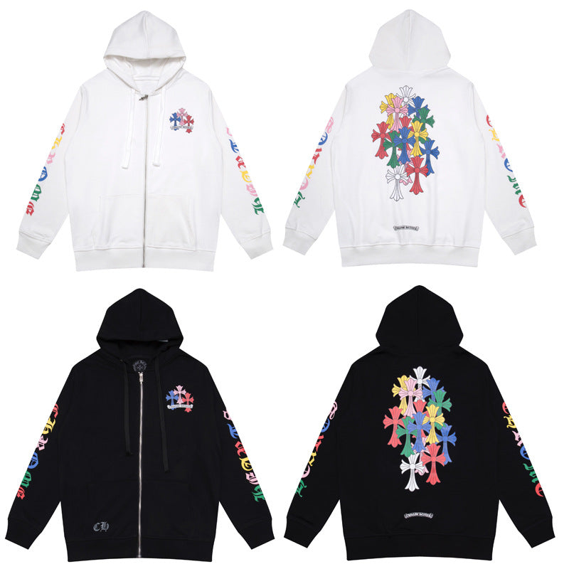 CHROME HEARTS RAINBOW CROSS ZIPUP