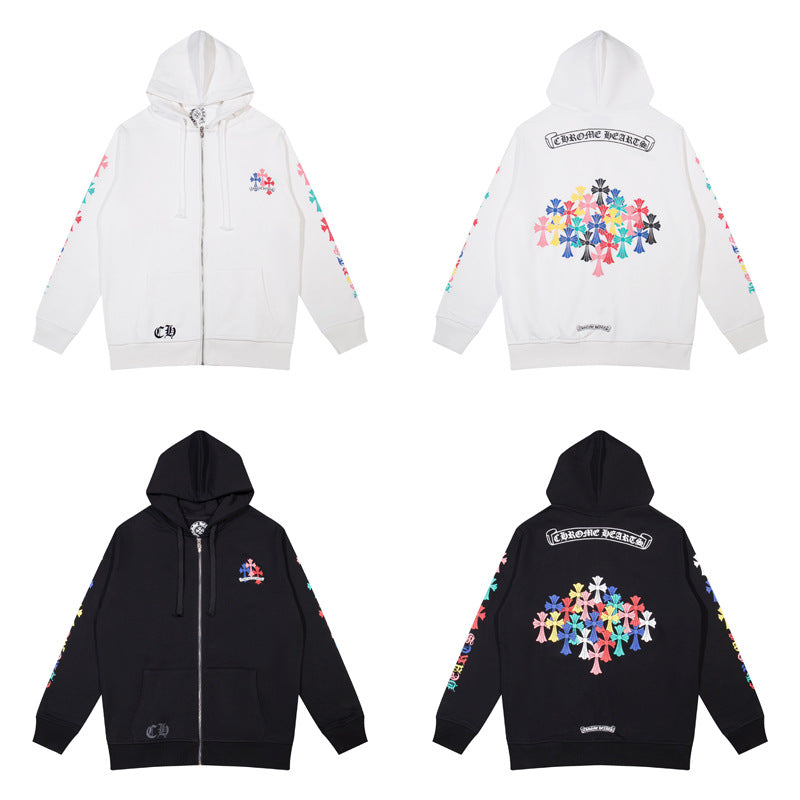 CHROME HEARTS RAINBOW CROSS BACK ZIPUP