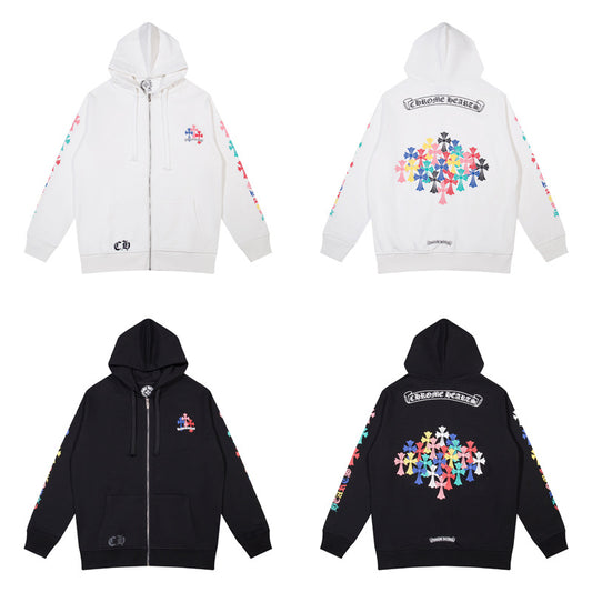 CHROME HEARTS RAINBOW CROSS BACK ZIPUP