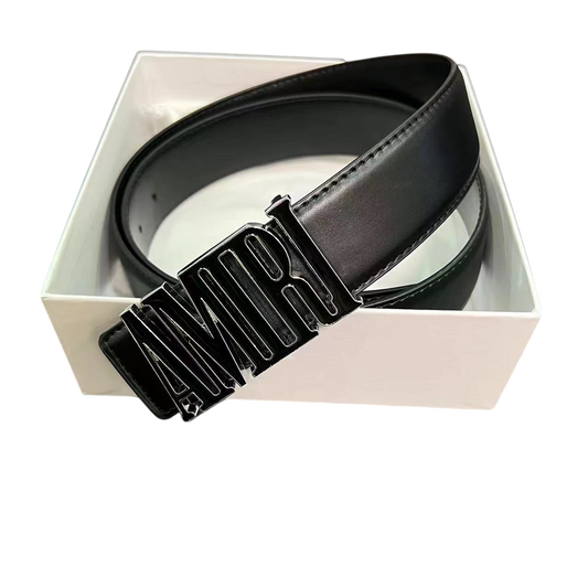 AMIRI LOGO BELT BLACK