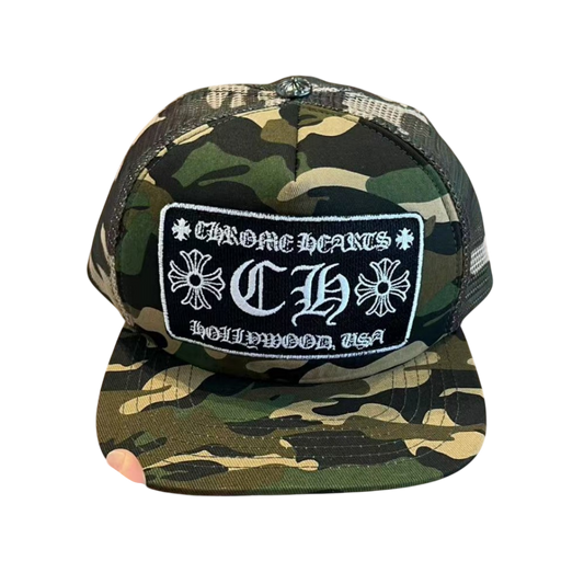 CHROME HEARTS CAMO TRUCKER CAP