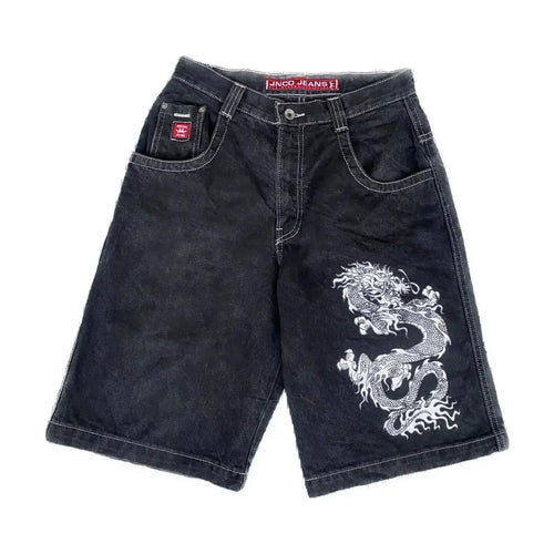 JNCO DRAGON JORTS BLACK