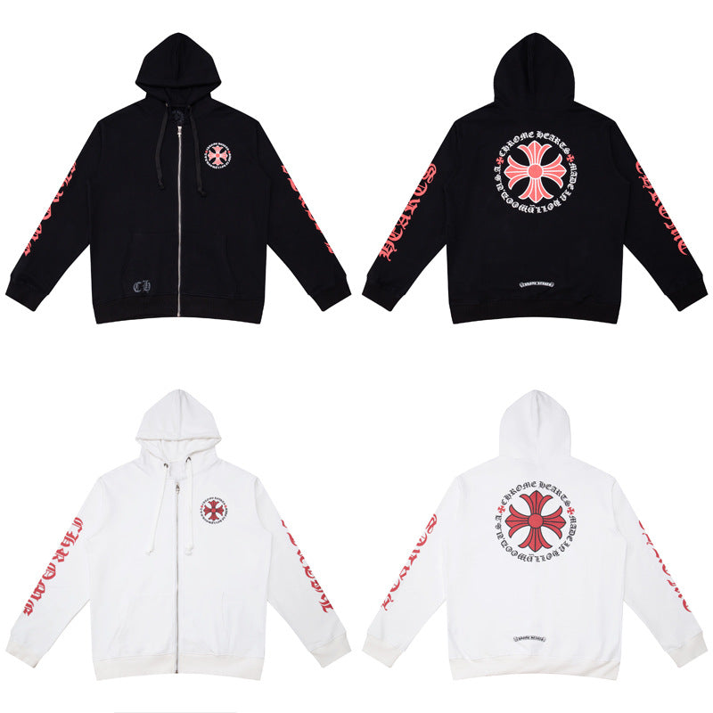 CHROME HEART RED CROSS ZIPUP