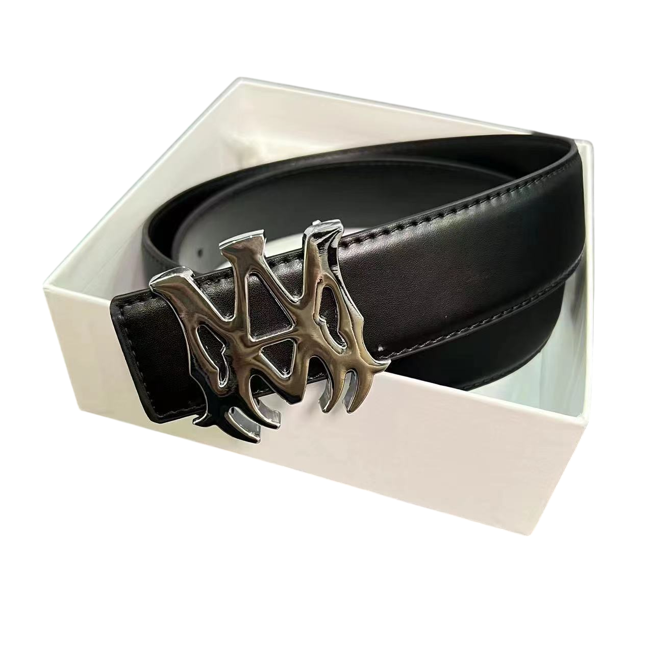 AMIRI BUCKLE SILVER BELT