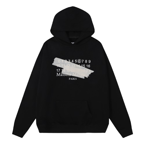 MAISON MARGIELA HOODIE TAPED BLACK