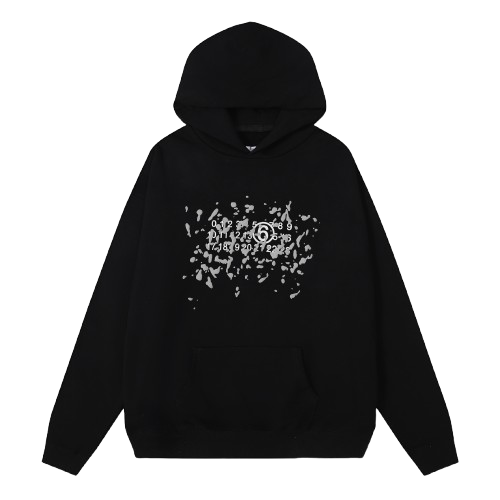 MAISON MARGIELA HOODIE DISTORTED BLACK