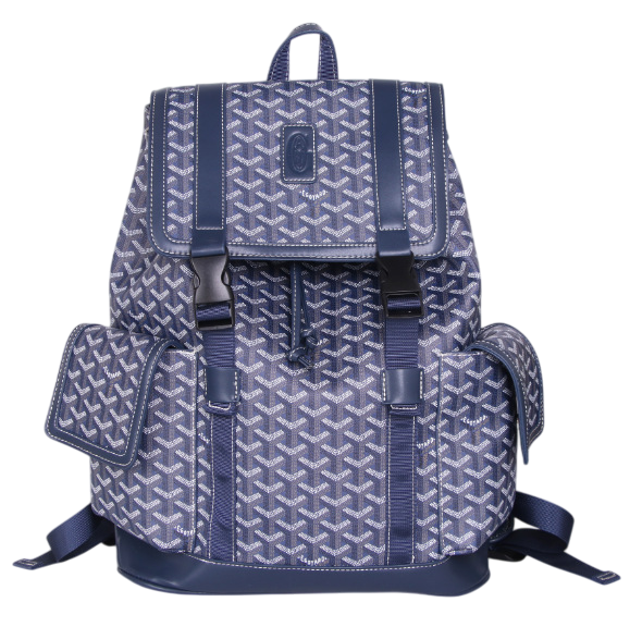 GOYARD BAG WITH CLIPS DARK BLUE