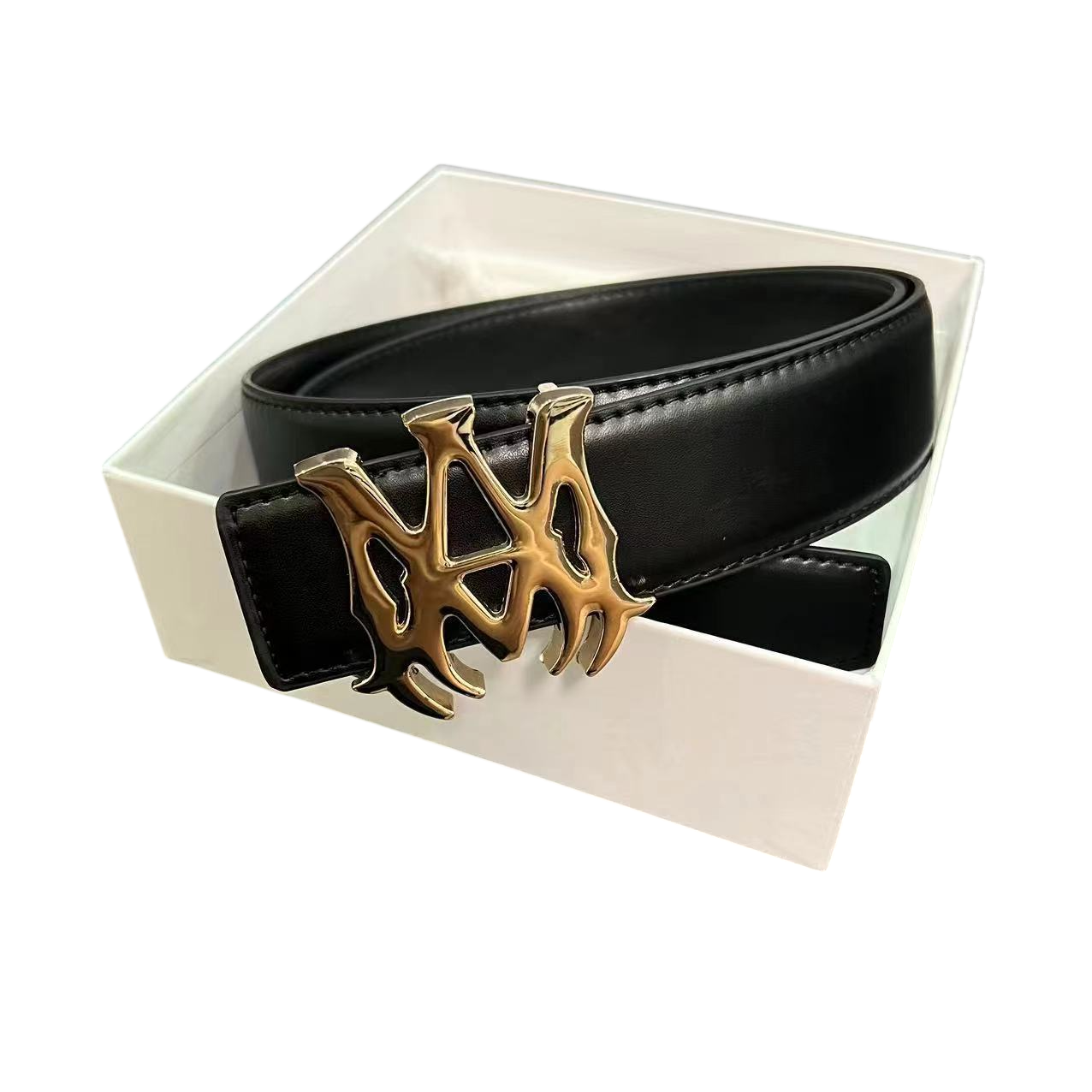 AMIRI BUCKLE GOLD BELT