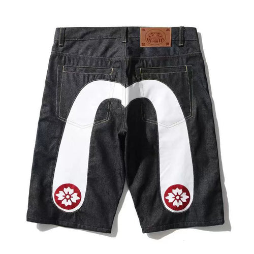 EVISU WHITE TAIL JORTS