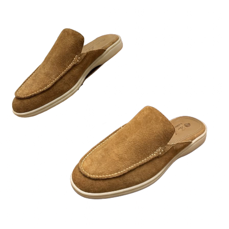 LORO PIANO BABOUCHE WALK LOAFER LIGHT BROWN SUEDE