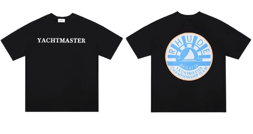 RHUDE BLACK YACHTMASTER SHIRT