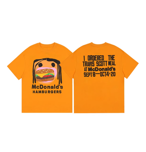 TRAVIS SCOTT SHIRT YELLOW MCDONALDS