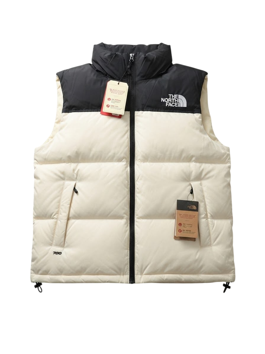 North Face cut sleeve jacket White