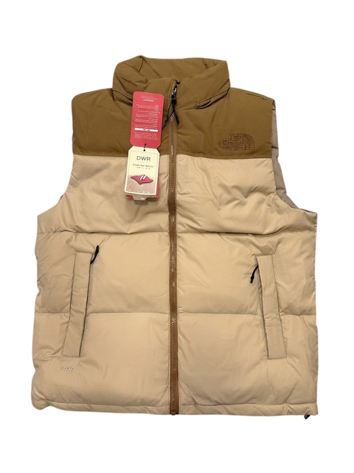 North Face cut sleeve jacket Cream
