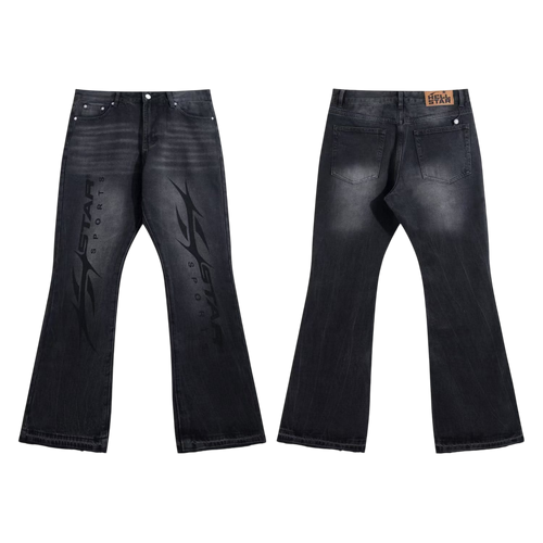Hellstar Flare Black Wash Jeans