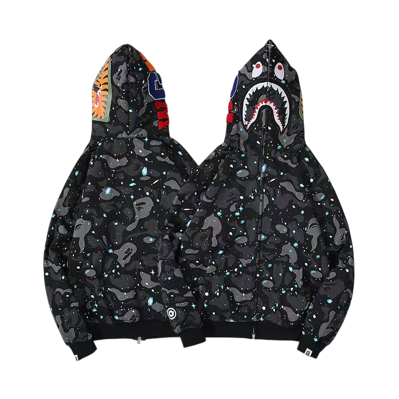 Camo Hoodie Bape Shark Galaxy Hoodie BAPE