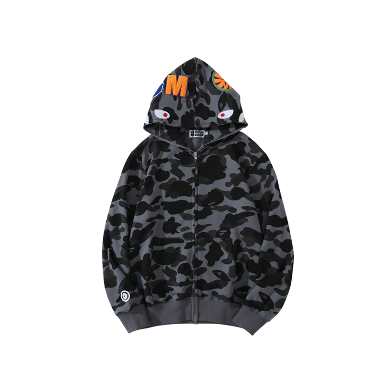 Camo Hoodie Bape Shark Hoodie BAPE Black