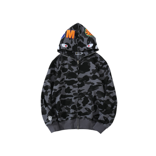 Camo Hoodie Bape Shark Hoodie BAPE Black