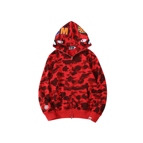 A Bathing Ape BAPE Shark Red Camo Hoodie