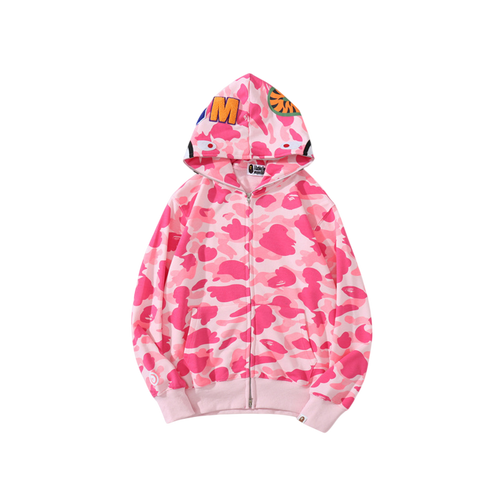 BAPE ABC Camo Shark Full Zip Hoodie Pink