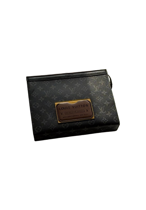 LV Black Heritage Patch Pouch