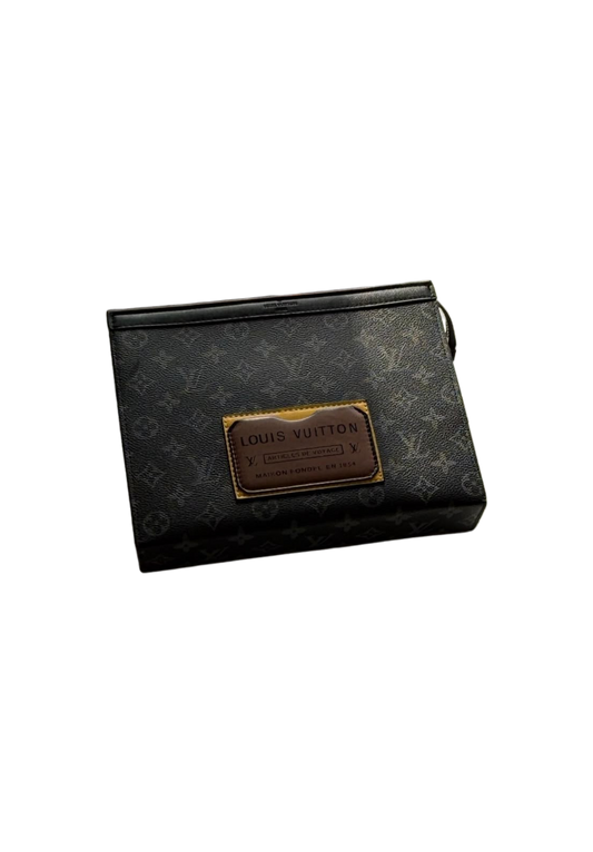 LV Black Heritage Patch Pouch