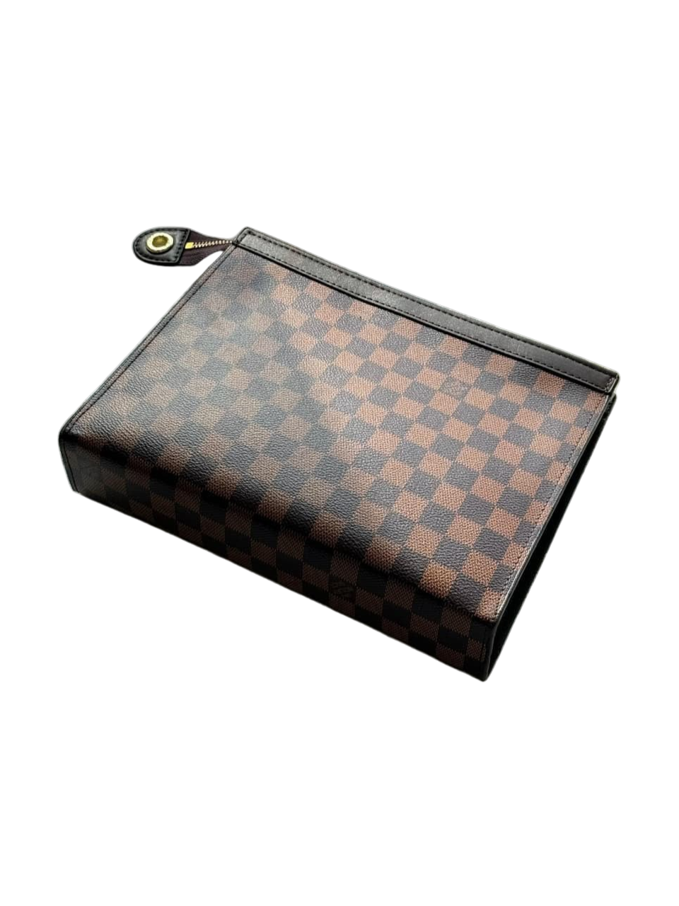 LV BROWN CHECK POUCH