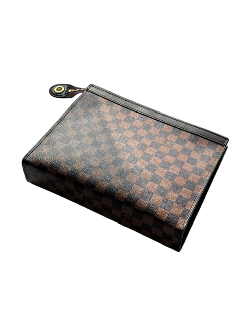 LV BROWN CHECK POUCH