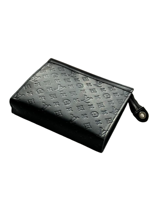 LV BLACKOUT EMBOSSED POUCH