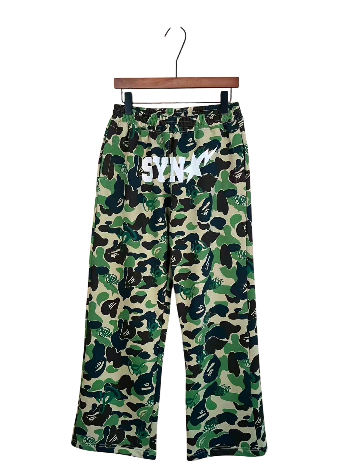 BAPE x Spotify x SYNA by Central Cee Camo Relaxed Fit Sweatpants Green