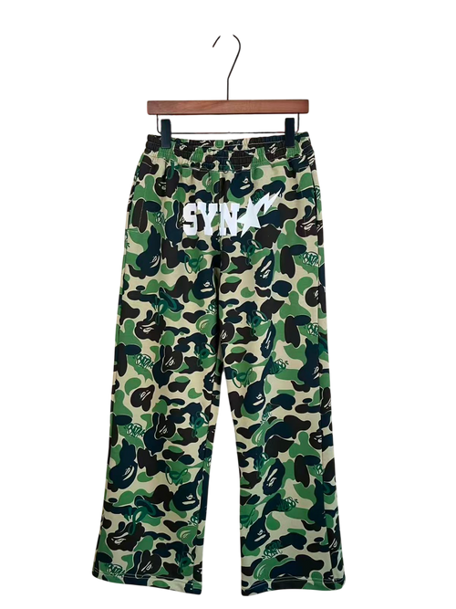 BAPE x Spotify x SYNA by Central Cee Camo Relaxed Fit Sweatpants Green