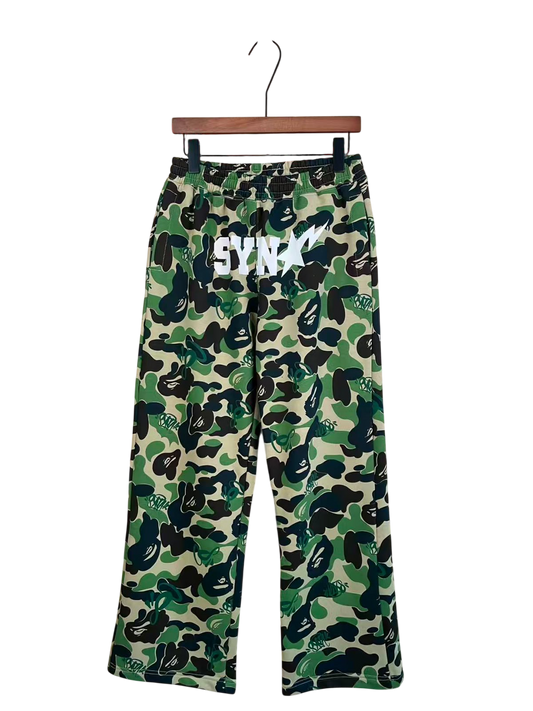 BAPE x Spotify x SYNA by Central Cee Camo Relaxed Fit Sweatpants Green