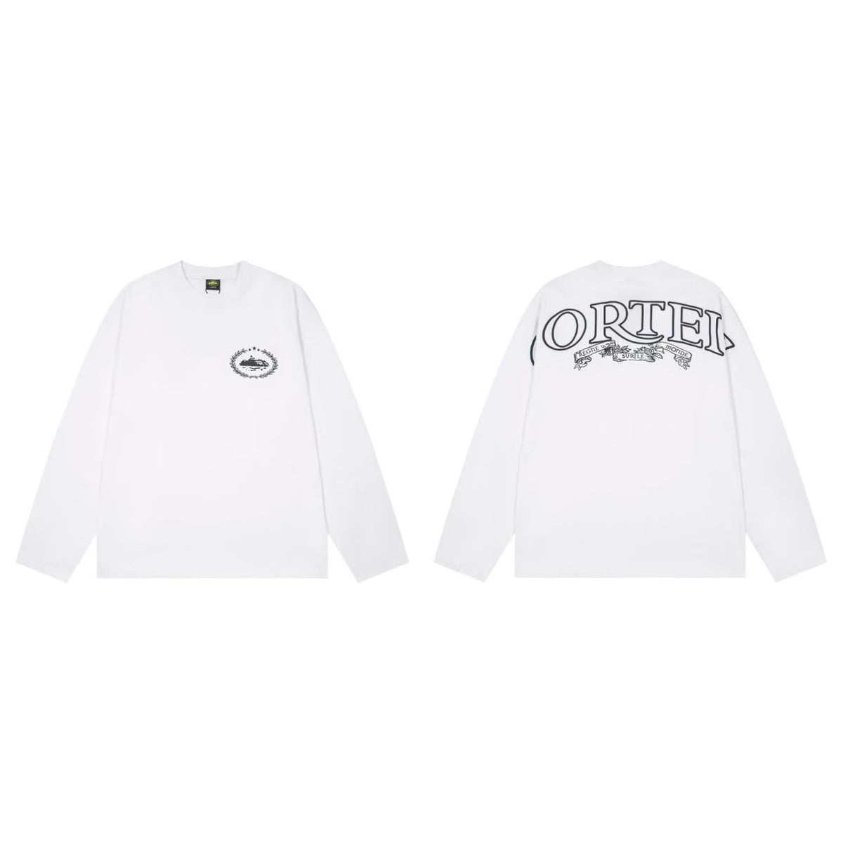 CORTEIZ SMALL AMERICAN LOGO WHITE LONG SLEEVE