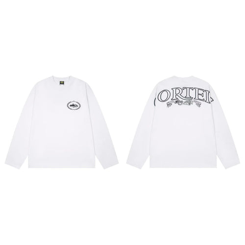 CORTEIZ SMALL AMERICAN LOGO WHITE LONG SLEEVE