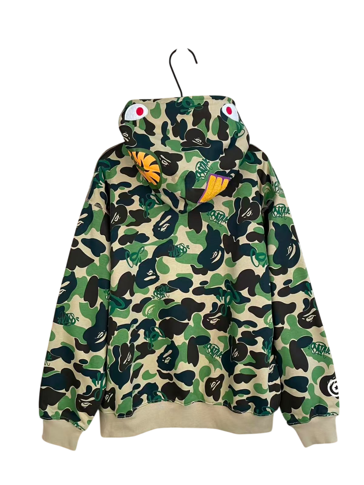 BAPE x Spotify x SYNA World Camo Shark Full Zip Green Hoodie