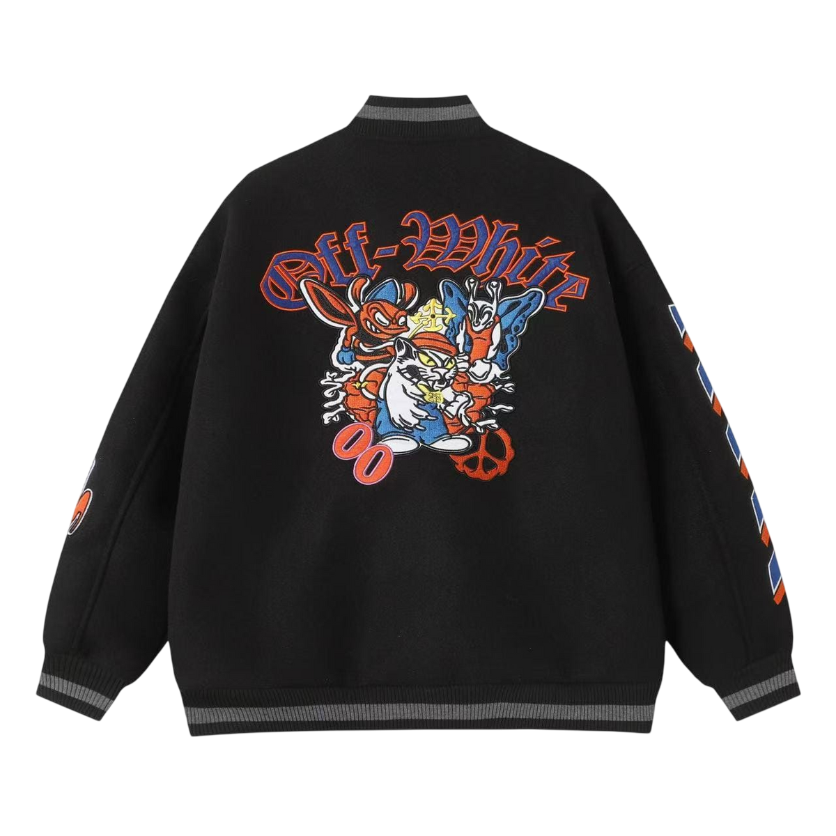 OFF-WHITE CHENILLE-LOGO BOMBER JACKET