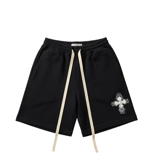 CHROME HEARTS CROSS LOGO BLACK SHORTS