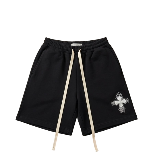 CHROME HEARTS CROSS LOGO BLACK SHORTS