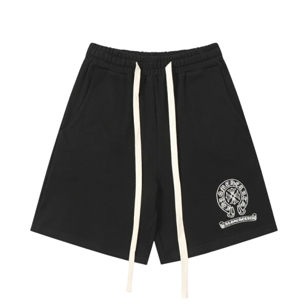 CHROME HEARTS AMERICAN STYLE LOGO BLACK SHORTS