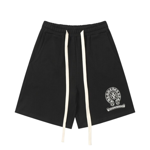 CHROME HEARTS AMERICAN STYLE LOGO BLACK SHORTS