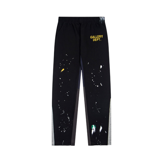 GALLERY DEPT SWEAT PANTS SPLATTER B/W/Y