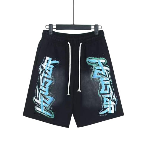 HELLSTAR SHORTS GRAFFITI BLUE