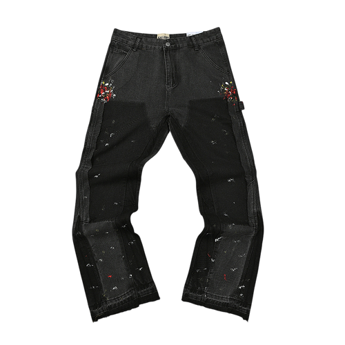 GALLERY DEPT. JEANS MINIMAL BLACK RAINBOW POCKET