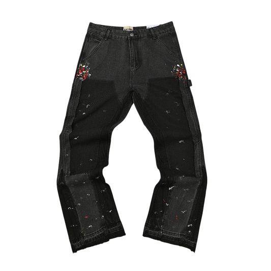 GALLERY DEPT. JEANS MINIMAL BLACK RAINBOW POCKET