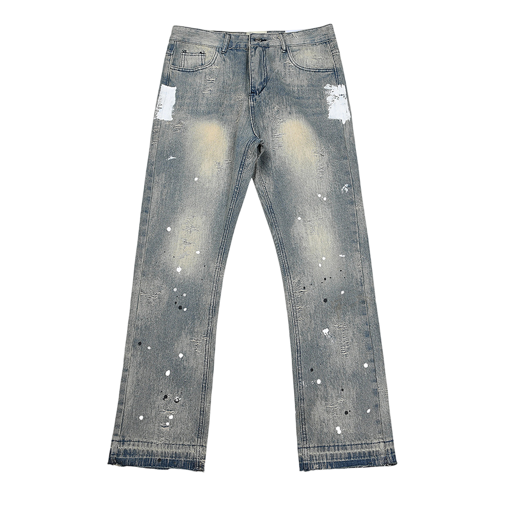 GALLERY DEPT. JEANS GRAY MINIMAL POCKET WHITE