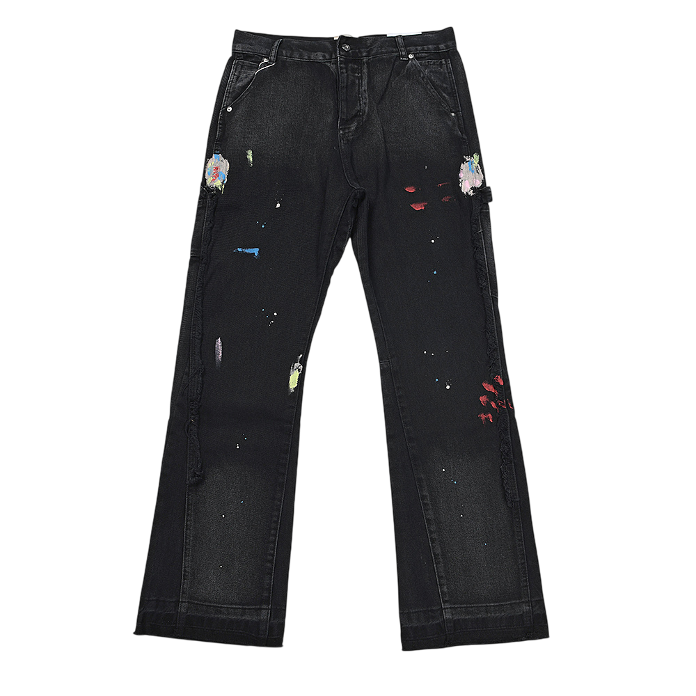 GALLERY DEPT. JEANS BLACK RAINBOW SPLATTER