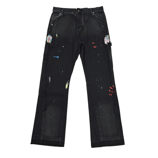 GALLERY DEPT. JEANS BLACK RAINBOW SPLATTER